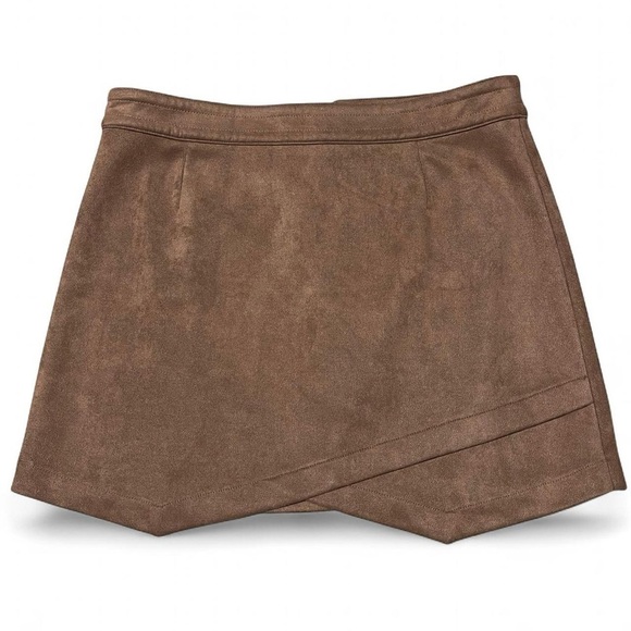 BB Dakota Dresses & Skirts - BB Dakota Steve Madden Women’s Faux Suede Mini Skirt Camel Brown Size 12